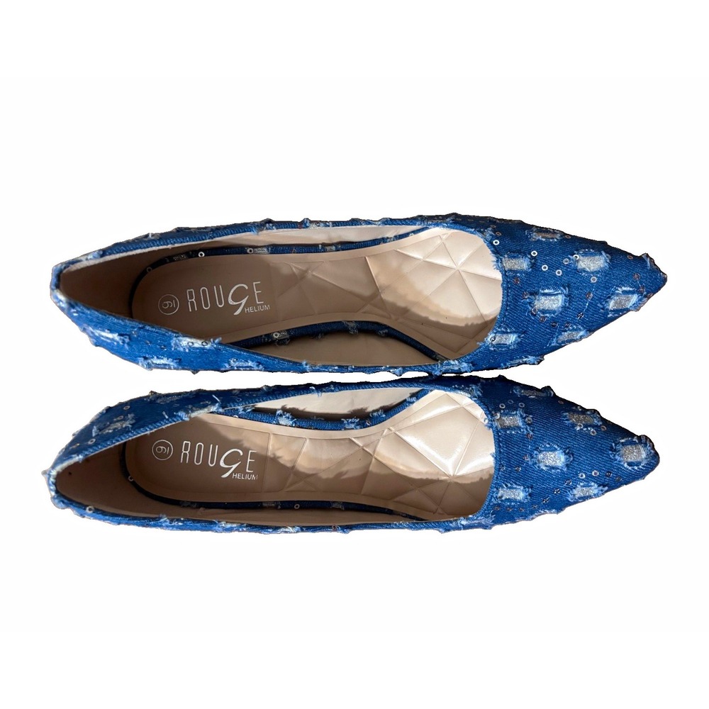 Rouge Blue Jean Pointed Toe Stiletto Pump Heels Women's US 9